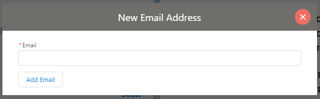 Add Email Address Button